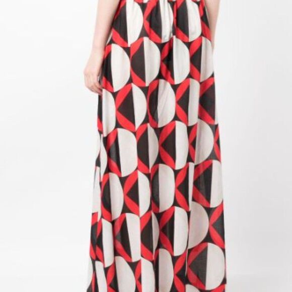 Cynthia Rowley Women's graphic-print high-waist Maxi Skirt XS NWT 325 RED - Picture 4 of 9